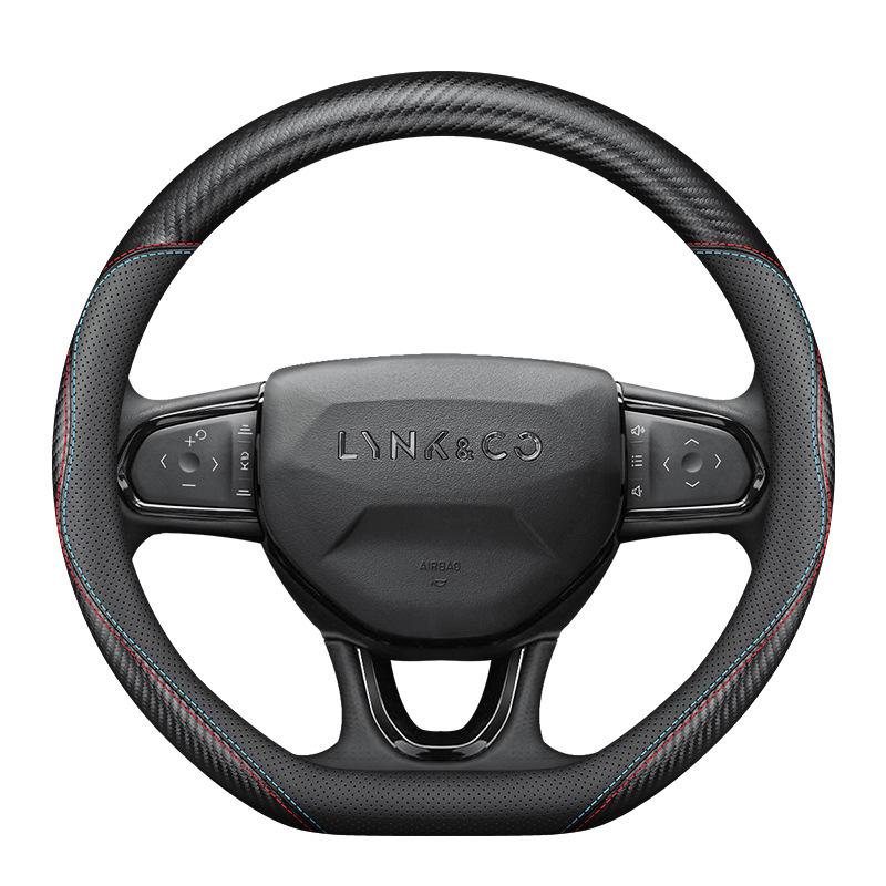 Lynk & Co Genuine Leather Steering Wheel Cover for Models 01, 02, 03, 03+, 05, 06, 09 - New Energy Vehicles