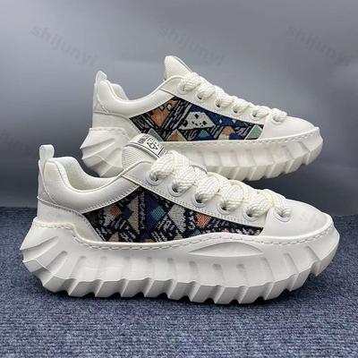 Fashion Men's Casual Sneakers 2025 Spring Autumn Thick Bottom Heightening Sports Shoes Outdoor Fashion Comfortable Non Slip Casual Shoes