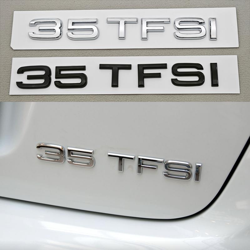 3D ABS Chrome Black Car Styling 30 35 TFSI Rear Trunk Badge Emblem For GW4 A3 8V A4 B9 30TFSI 35TFSI Auto Exterior Accessories6DS