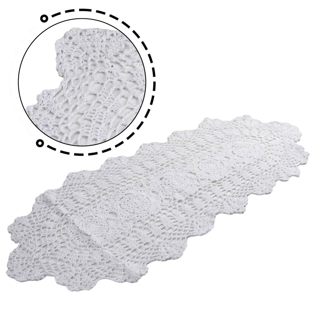 Baumwoll-Tischläufer Blumendecke Ovaler Esstisch