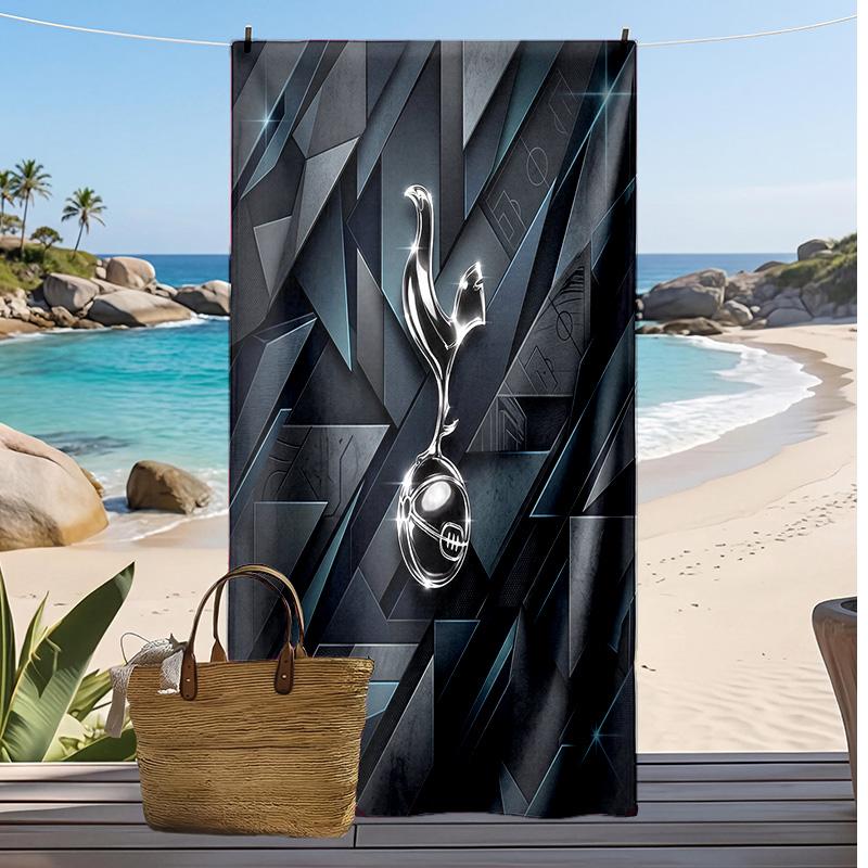 Asciugamano da Spiaggia Stampato Tottenham Hotspur Asciugamano Morbido ad Asciugatura Rapida Coperta da Spiaggia Rettangolare Grande Portatile per Viaggi Piscina