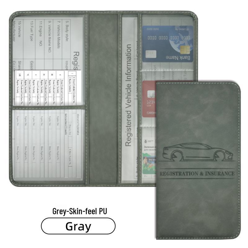 American Driver's License PU Leather Wallet: Car Registration & Insurance Document Holder