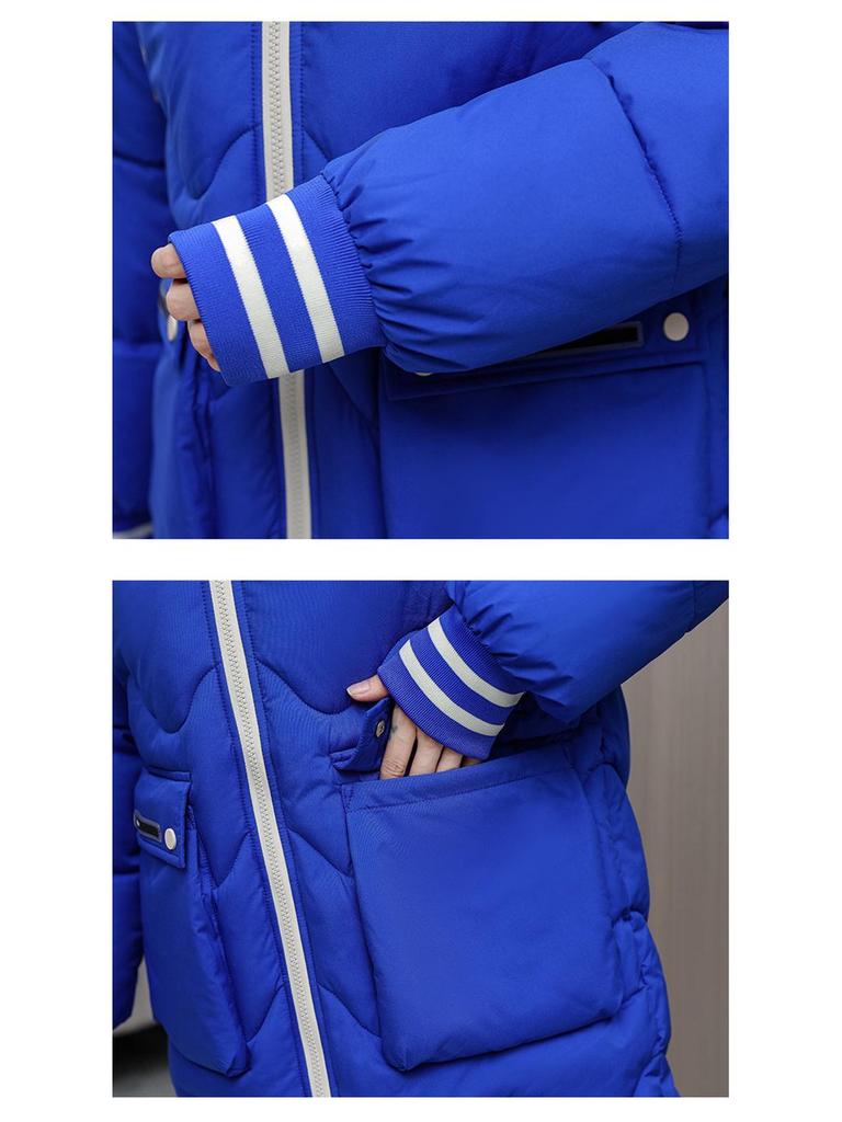 Women's Plus Size Hooded Cotton Jacket - Winter 2023, Mid-Length, Thickened, Loose Fit Outerwear