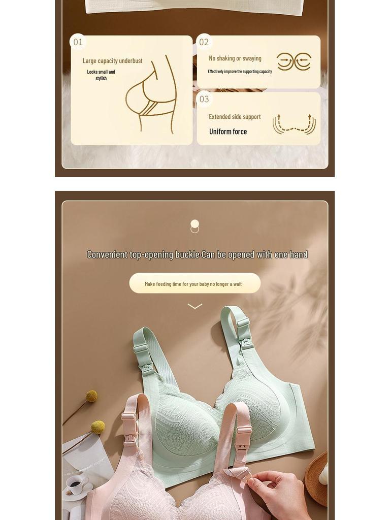 Sömlös amnings-bh för gravida - Mot sidofett, Mot häng, Postpartum, Stor storlek