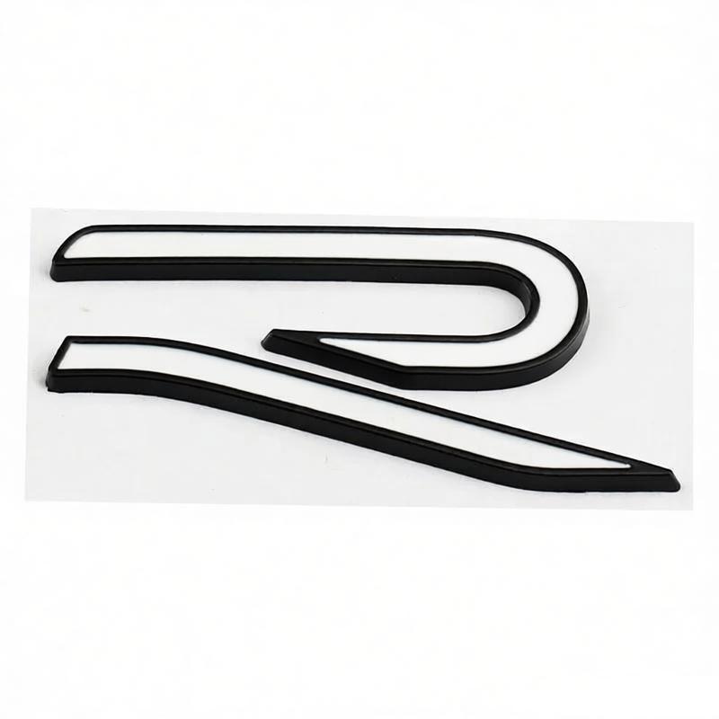 ear1 Metal for Volkswagen VW R Emblem Tiguan Bora GOLF POLO PASSAT CC T-CROSS Touran Jetta Arteon MK6 Car Grille Emblem Modification