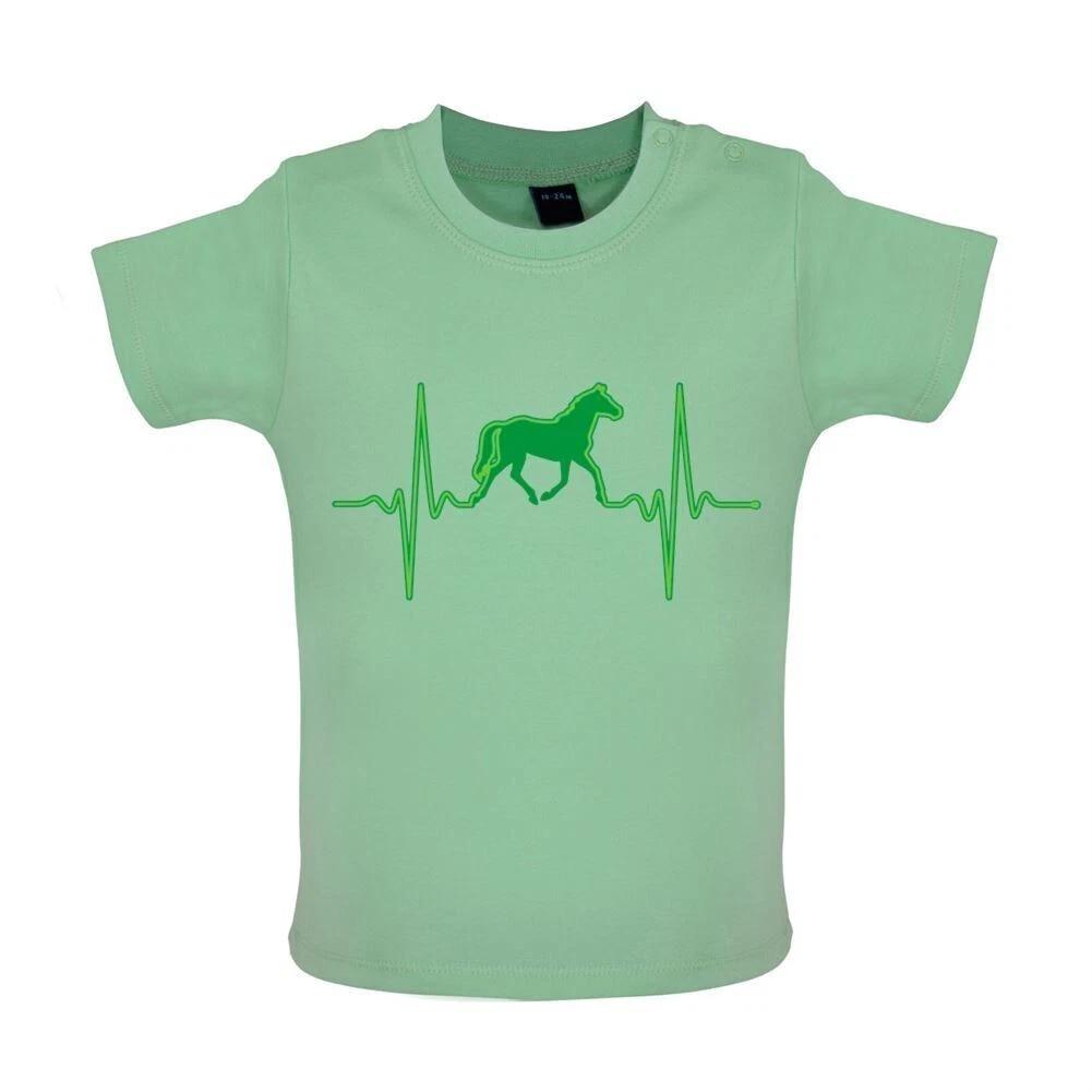 Heartbeat Horse - Baby Kids Boys Girls Unisex T-Shirt / Babygrow - Horses Ride Riding Love Jockey 100