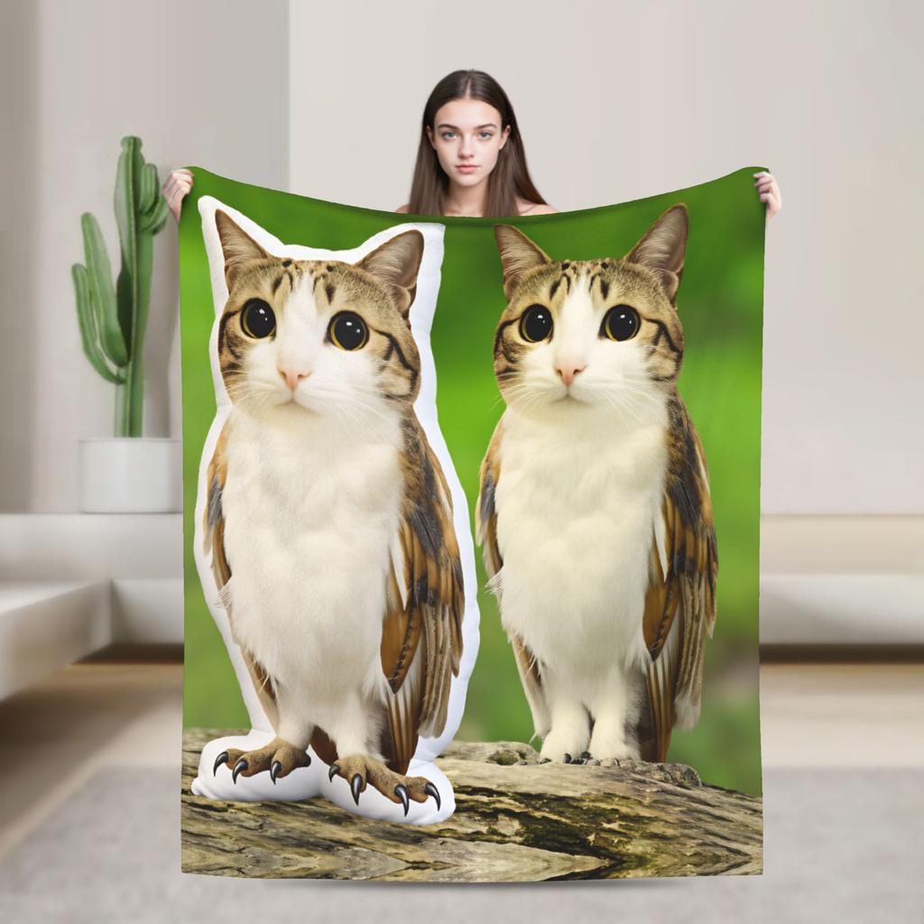 Warm Comfy Blanket Plane Travel Funny Space Planet Kitten Bedding Throws Fashion  Bedspread For Home Decor