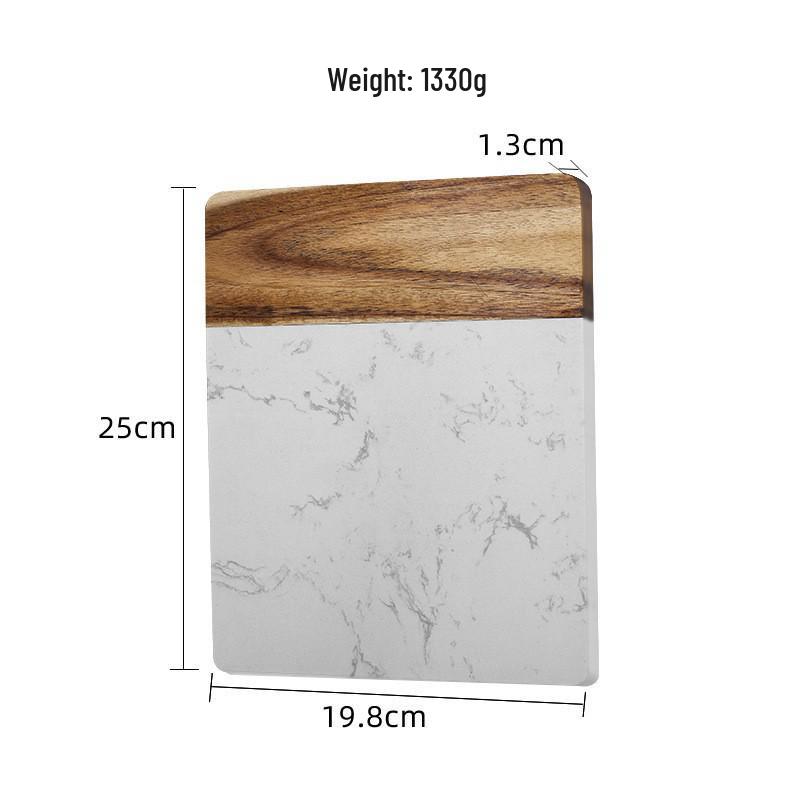 DL014 Marble Inlaid Wood Cutting Board - Home Kitchen Chopping Tool