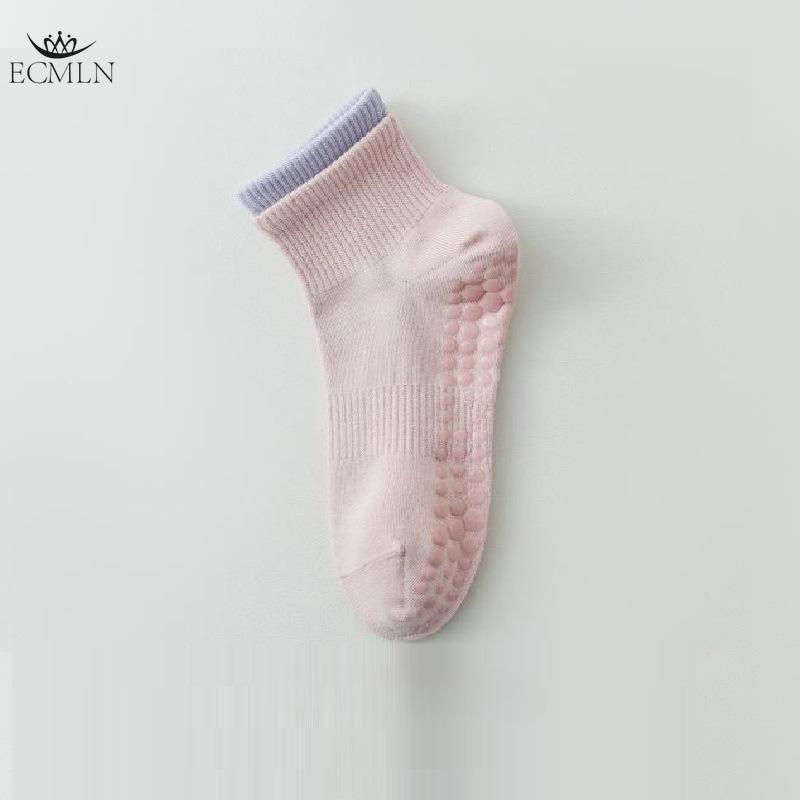 Women's Mid-tube Cotton Socks Pilates Fitness Dance Non-slip Socks Spring and Summer Adult Floor Socks