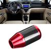 Shift Knob Car Shift Knob Head Shift Knob Universal Carbon Fiber Auto Wave Stick Replacement Accessory Iron Head, (Red)