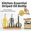 Hand-drawn Stripes Ceramic Oil Bottle Leak-Proof Olive Oil Dispenser Bottle  Outdoor