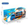 Car Transporter Truck Toys Container Truck With 6pcs Alloy Pull-back Cars Model Toys For Boys Birthday Gifts