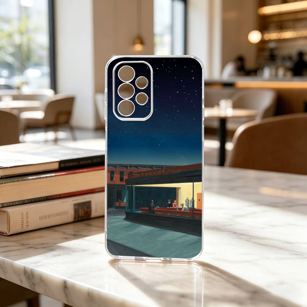 E-edward H-hopper Art  Phone Case Transparent Silicone Soft For Samsung S25,S24,S21,S22,S23,S30,Ultra,S20,Plus,Fe