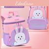 Cute Bunny Childrens School Backpack With Breathable Waterproof Oxford Fabric For Kindergarten Students