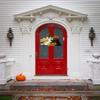 Halloween Welcome Sign Skeleton Wreath Wooden Halloween Party Decorations