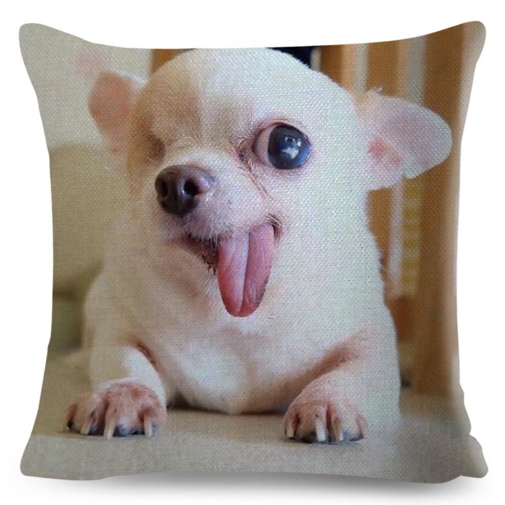

Наволочка милый щенок чихуахуа наволочка украшение милое домашнее животное наволочка 45x45cm