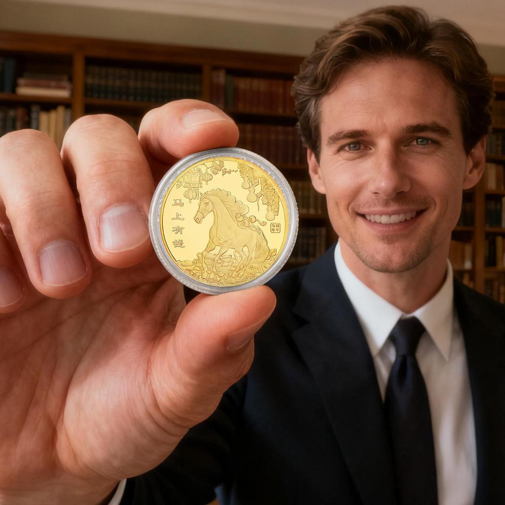 Commemorative Coin Horse Souvenir Collectible Tokens Embossed Collectibles Horse Coin For Friends Women Men Kids Christmas