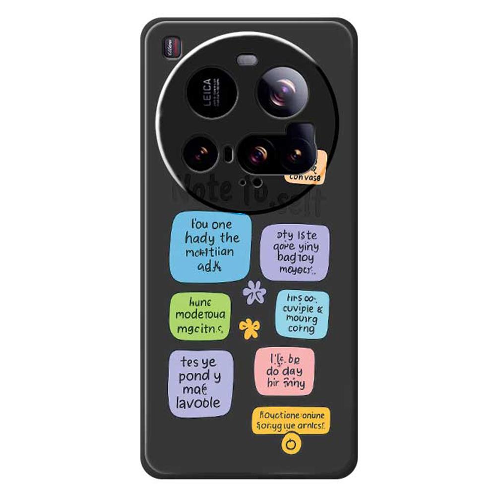 Für Xiaomi 15 Ultra Hülle Farbiges Haftnotizen Musterdruck Gerade Kante TPU Handy-Rückseite