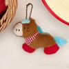 Funny Horse Year Pendant Cartoon Bag Charm Cute Plush Horse Keychain  New Year Gift