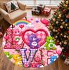 Care Bears Pattern Round Rug, Indoor/Outdoor Mat, for Picnic, Gameroom, Bedroom, Office, Living Room, Home Decor Carpet, Birthday Gift
