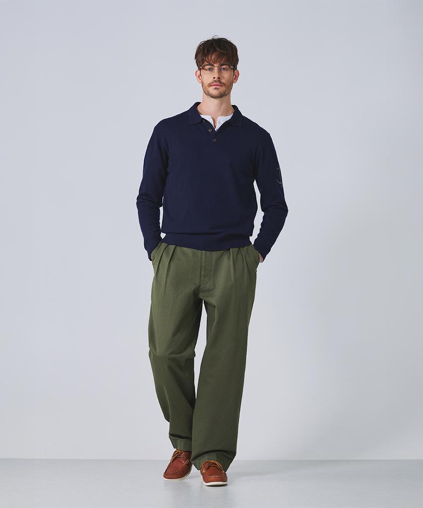 Geonjiulleunseu Cotton Double-Pleat Chino Pants Collection