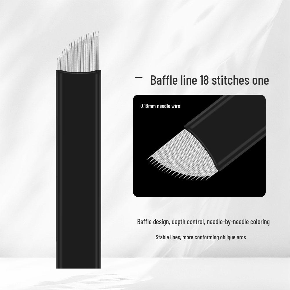 Microblading U-Shaped 18-Needle Curved Blade for Eyebrow Precision