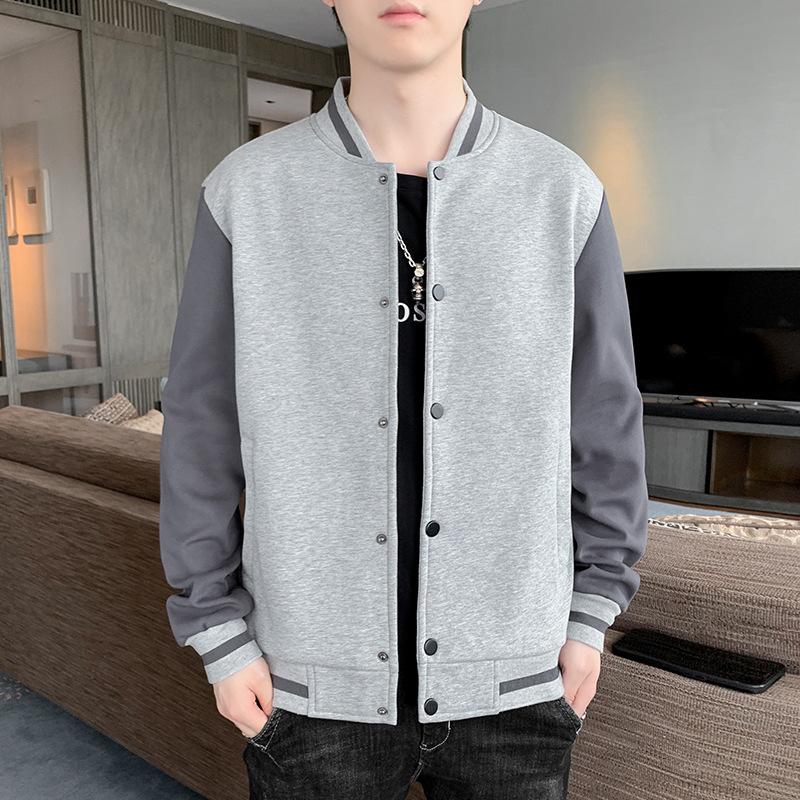 

Весенне-осенняя куртка мужская корейская версия трендовая свободная универсальная трендовая брендовая повседневная бейсбольная куртка M
