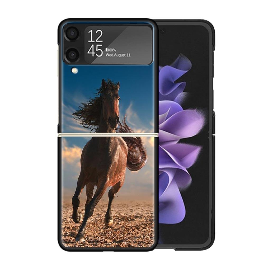 Horse Great Beauty Galloping Cases For Samsung Galaxy Z Flip 4 5 6 7 3 Z Flip7 Flip6 Flip4 Flip5 Flip3 5G Hard Shockproof Fundas