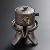 Purple sand tea set   new lazy tea brewer automatically rotates the water outlet Kung Fu tea cup gift box as a gift.
