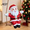 Decorative Santa Figurine Swing Claus Ornament, Resin Christmas Tree Holiday Home Decor Hanging Decoration, Seasonal Pendant Festive Ornament