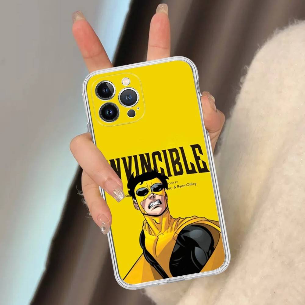 Superhero Invincible Anime For IPhone 17 16 15 14 13 12 Mini 11 Pro Max Transparent Case