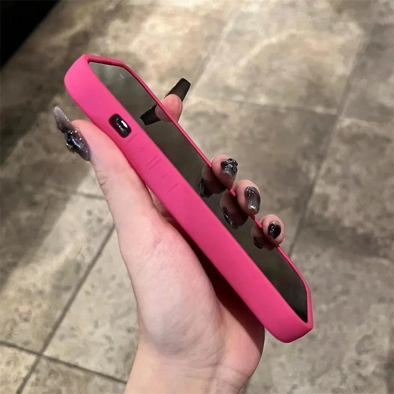Ins Korea Cute 3D Love Heart Silicone Candy Phone Case For iPhone 15 13 12 11 14 Pro Max X XR XS 8 Plus + Shockproof Back Cover