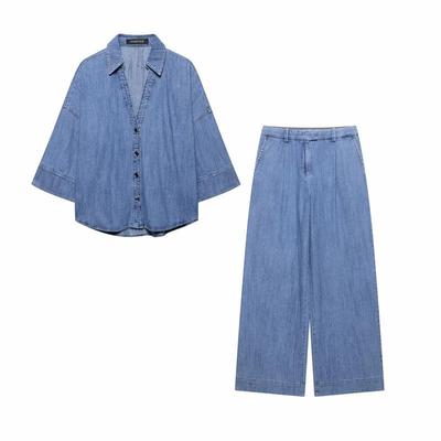 Unabhängig gestaltetes Damen-Denimhemd - Nische, Vielseitig & Elegant für den Weg zur Arbeit
