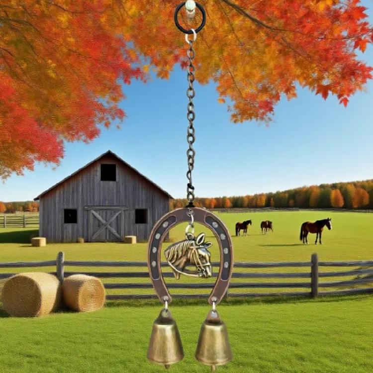 Metal Horseshoe Wind Chime Garden Ornament Wind Chime For Outdoor Space Garden Decoration Decorative Installation