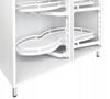 Corner Cargo Kidney Basket Right 400 Silent White For Corner Cabinet
