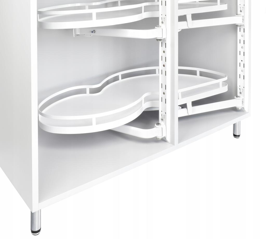 Corner Cargo Kidney Basket Right 400 Silent White For Corner Cabinet
