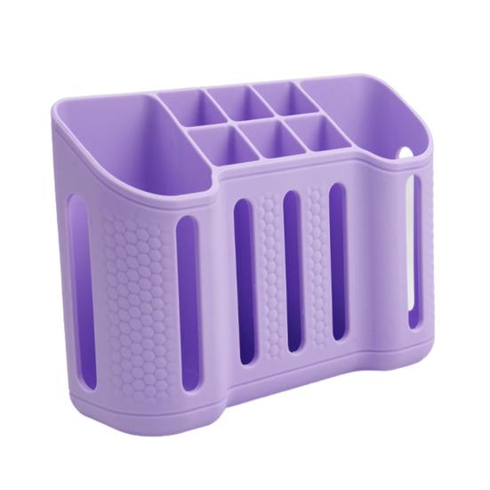 Wall-mounted Toothbrush Holder 8 Slots Bathroom Organizer Electric Toothbrush And Toothpaste Holder with Suction Cup for Bathroom Accessories