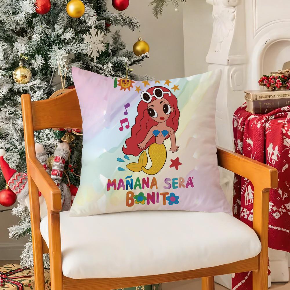 Manana Sera Bonito Karol G Pillow Case Silky elegant Comfort Sofa Bed Invisible zipper
