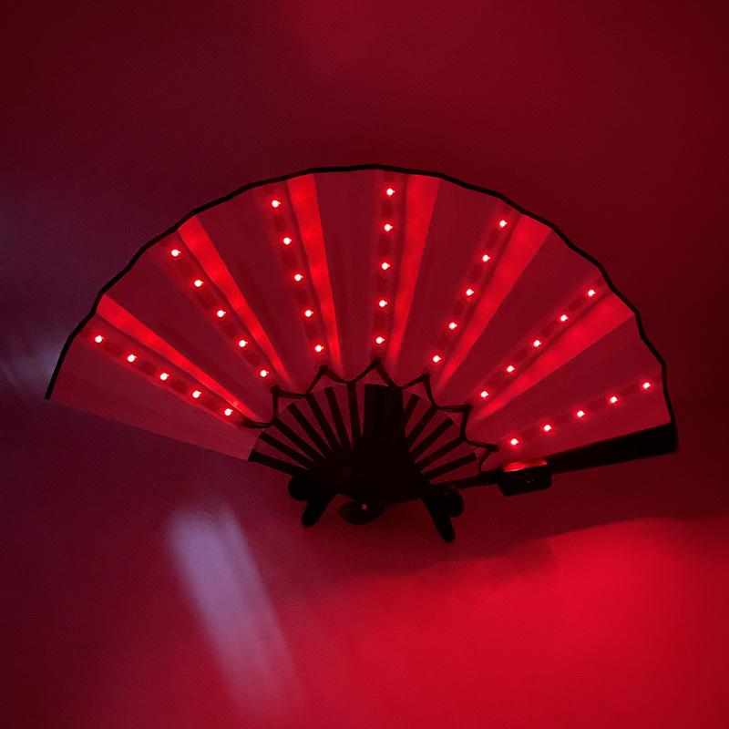 10-Inch LED Luminous Folding Dance & Disco Fan for Bodybuilding, Bars, and KTV Atmosphere