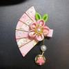 Japanisches Haaraccessoire Fächer Quaste Haarnadel Vintage Kopfschmuck Hanfu Dekoration Für Kinder Mädchen Blumen Haarspange