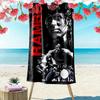 Rambo Print Beach Towel, Large Soft Quick Dry Towel for Beach Camping Swimming