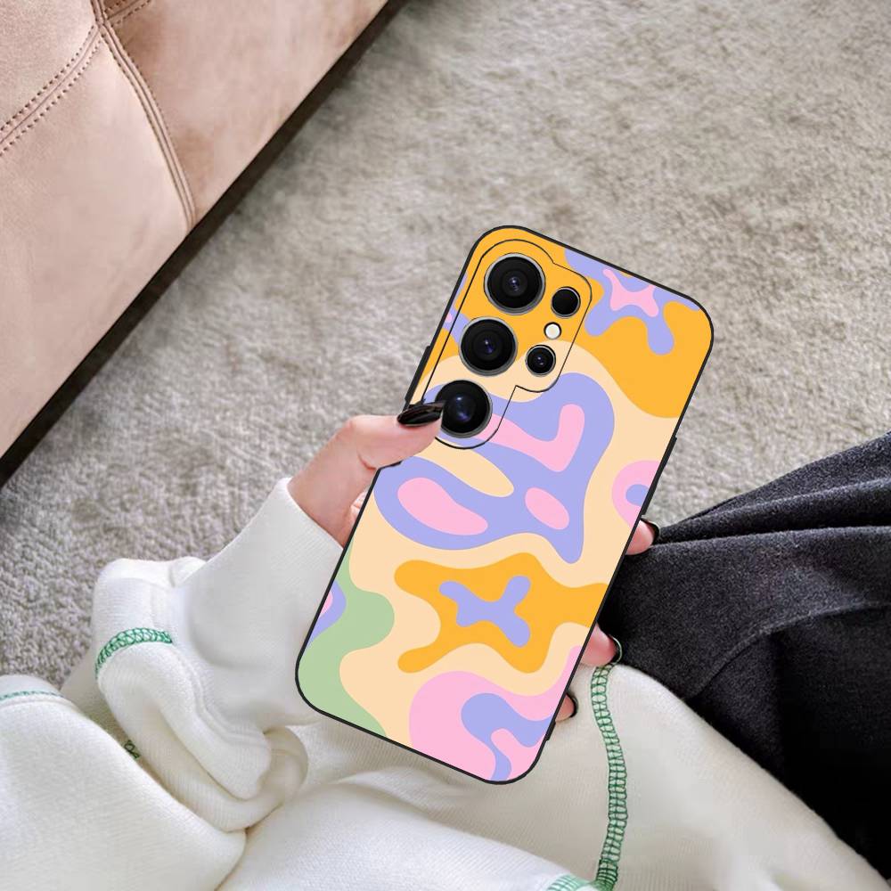 Liquid Swirl Abstract Art Phone Case For Samsung S 24 Fe 25 Ultra Plus 20 Lite 21 30 22 23 24 22 Ultra 5G Fundas