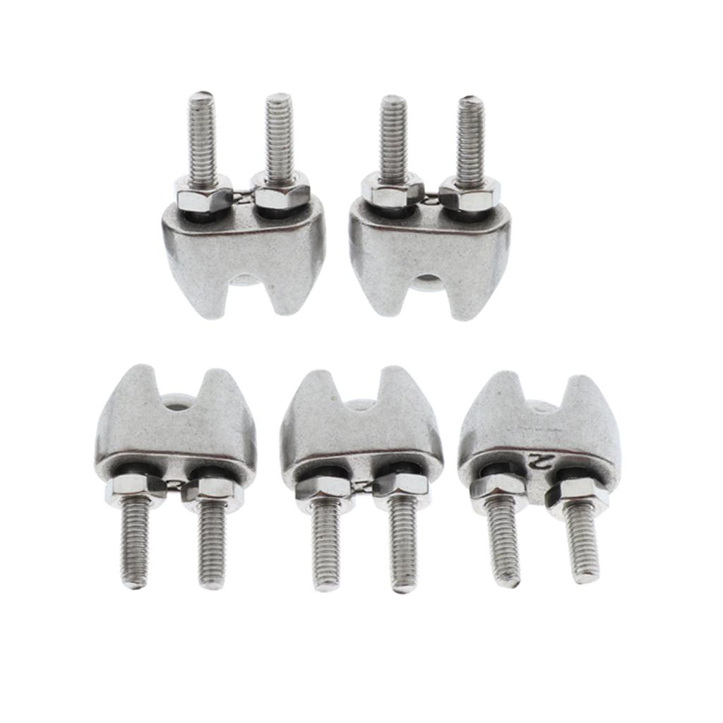304 Stainless Steel M3//M5/M6 Bolt Saddle Clip Clamps Rope Clips 2mm /3mm /4mm /5mm /6mm /8mm