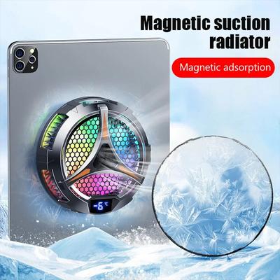 X42 Mute Fan Phone Magnetic Cooler for IPad Iphone Dedicated Tablet with Aluminum Laptop Tablet Stand Radiator Peltier Cooler