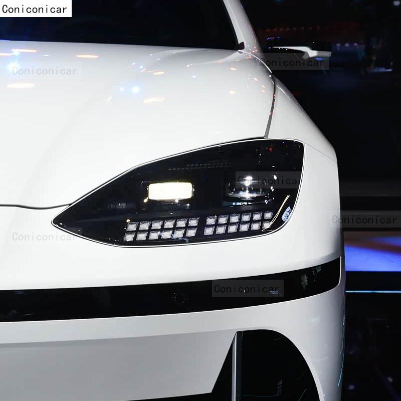 For HYUNDAI IONIQ 6 2025 Car Exterior Headlight Anti-scratch Front Lamp Tint Transparent TPU Protective Film Accessories