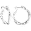 Hoop Earrings Women Fashion Plating Alloy Golden Silver Round Ear Stud Party Jewelry Gift