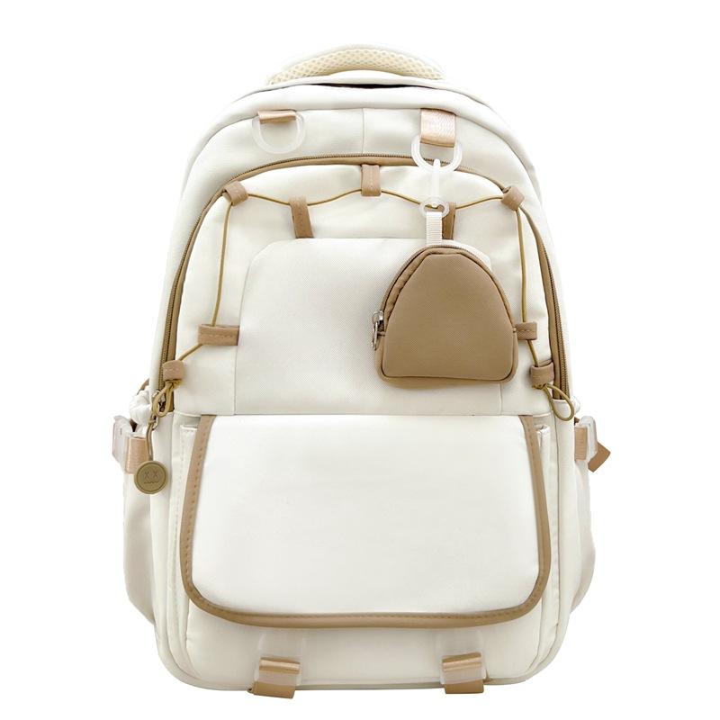 Schoolbag New Fashion Versatile Simple Shoulder Cute Backpack Lightweight Trend Large Capacity School Season Backpack