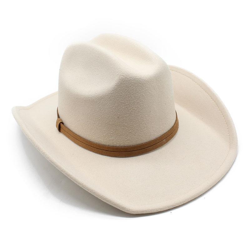 Warm Windproof Cowboy Hat Fedora Et Chapeau Thickened High Quality Felt Fedora Halt for Man and Women in Winter