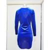 Women's elegant solid color long-sleeved V-neck sexy short dress clothes sale