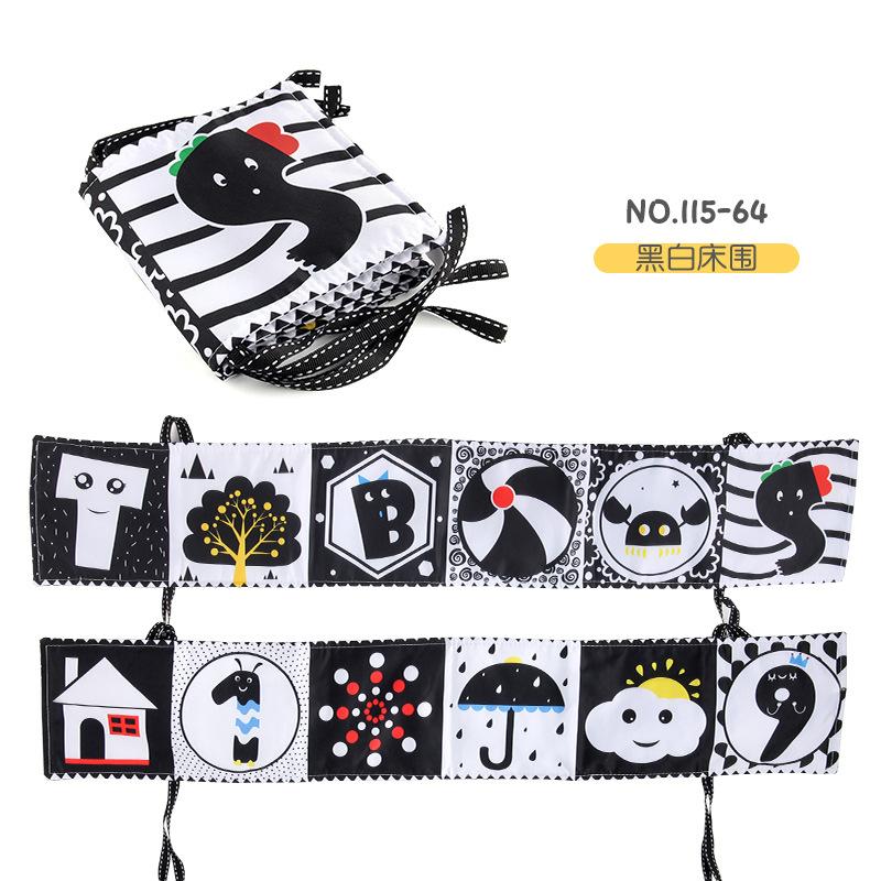115 Series Infant Early Education Double-Sided Color Bed Circumference Pendant Cognitive Shape Animal Baby Cloth Book Bed Circumference Bb Device